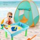 thumbnail image 1 of Baby Beach Play Tent Toddler Toys Set green 77*77*88cm, 1 of 5