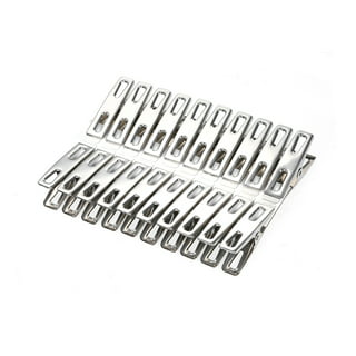 Clothes Pins for Hanging Clothes, 32 Pack Stainless Steel Black Clothespins  for Laundry, Heavy Duty Clothing Pins for Clothes Line, Multipurpose Metal