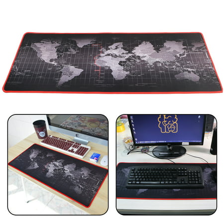 Gaming Mouse Pad, EEEKit Extended Large World Map E-Sports Gaming Mouse Keyboard Pad Mat with Non-slip Rubber Base for Computer Laptop (31.5 x