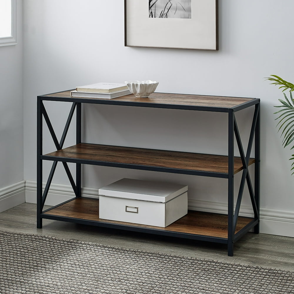 Frisco Xframe Rustic Oak Bookcase by River Street Designs Walmart