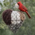 thumbnail image 6 of Handmade Fiber Bird Nesting Heart, Bird Nesting Heart Outdoor Yard Art, Dual-Season Outdoor Birds Shelter for Garden, Yard & Birds Lover, 6 of 7