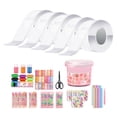 thumbnail image 1 of simhoa Ruban Adhésif Double Face Réutilisable pour Montage Domestique Ruban Adhésif Multifonctionnel Transparent pour Jouet Sensoriel Éducatif pour Enfants, 5 Pcs Transparent, 5cm Seau de Rangement, 1 of 8