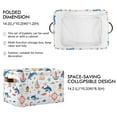 thumbnail image 2 of Storage Bins with Handle Fabric Organizer Basket Foldable Box 1 Pack Dolphin Sailboat Starfish Fish 14.2x10.2x8.3, 2 of 8