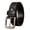 Black, variant on Catelles Genuine Leather Pin Buckle Men's Black Belt, Crocodile Texture Casual Style, Gift Box with Hole Puncher&For waist 42 in Width1.5 in(3.8cm)