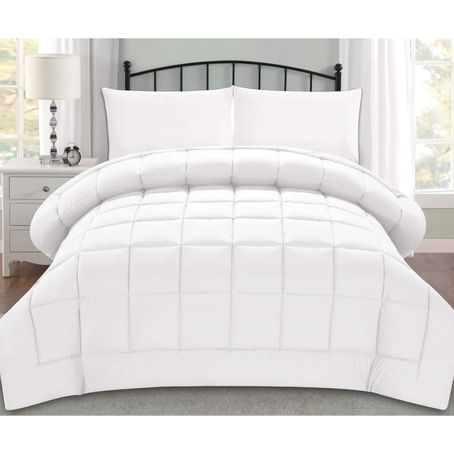 KingLinen White Down Alternative Comforter Duvet Insert with Conner Tabs Full/Queen