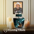 thumbnail image 4 of Yatskia Smoky Puffin Large Cremation Urns for Human Ashes Adult Man, Small Memorial Urn for Ashes Adult Male, Decorative Urns for Ash, (Tasty 10 Inch and 3 Inch), 4 of 8