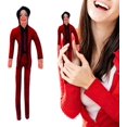 thumbnail image 4 of Michael Doll Plush Pop Music Star Plushies Pop Icon Inspired, Limbs Movable Rock Star Classic Plush Halloween Christmas Car Decorations, 4 of 16