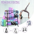 thumbnail image 6 of Weight Rack for Home Gym Dumbbells,Yoga Mat Holder Storage for Kettlebells Workout Equipment Storage with Wheels and Hooks, 6 of 19