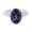 Alexandrite, variant on 1 Carat Oval LAB GROWN Ruby and LAB GROWN Diamond Engagement Ring (0.5ct Center, AAAA Heirloom Quality) RISV01W7AM 14K White Gold