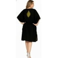 thumbnail image 2 of HAPPY BAY Women's Beachwear Tunic Summer Vacation Coverup Loungewear Casual Ladies Bikini Kaftan Beach Cover Ups for Women 3X-4X Embroidery, Black, 2 of 4