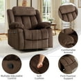 thumbnail image 4 of Bonzy Home Loveseat Sofa Set Double Recliner Manual Reclining Chair for Living Room Brown, 4 of 6