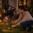 thumbnail image 5 of LOWLHOME Solar Flying Witch Garden Stake Light, Halloween Witch on Broom with Fiber Optic Glowing Trail and Pumpkin Decor, Waterproof Outdoor Yard Light for Lawn Path and Garden, 5 of 7