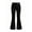 P10 Black, variant on Tfken Child Soft Comfy Pants School Daily Wear Flare Yoga Legging Pants Girls High Waist Stretch Print Kids Breathable Clothes Size 9-10 Years Black