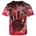 thumbnail image 2 of Lotusprinthandmade Personalized Horror Halloween Unisex Baseball Jersey, Multicolor, XS, 2 of 3