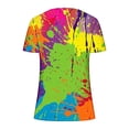 thumbnail image 5 of Busydd Womens Tops Summer V Neck Short Sleeve T-Shirts Tie Dye LGBT Pride Shirts Casual Loose Button Equality Blouses Fashion Funny Graphic Tee Tops Plus Size Tops for Women S-5XL, 5 of 5