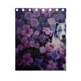 thumbnail image 4 of Dogs Flowers Floral Purple Curtains Black Out 63 Inch Length Curtains for Sliding Glass Doors Bedroom Living Room 2 Panels Set, 4 of 5