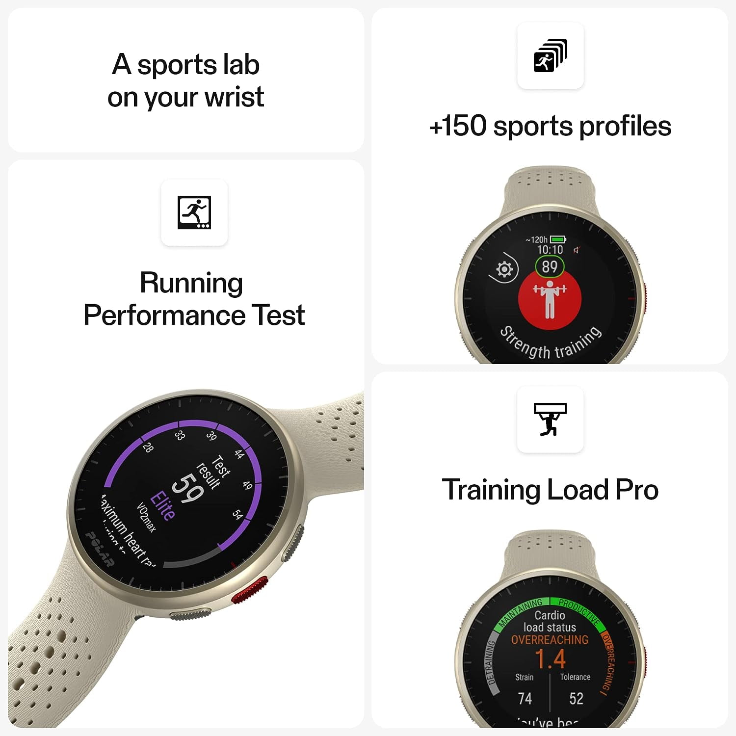 Polar Pacer Pro Advanced GPS Running Watch, Grey/Black 