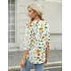 thumbnail image 2 of Blusas LUYAA de manga 3/4 para mujer, cuello en V, holgadas, elegantes, para mujeres, salidas nocturnas, modernas, blancas, florales, 2 of 5