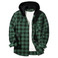 thumbnail image 4 of AloohaidyvioNo Boundaries Hooded Plaid Jackets for Women Fall Lightweight Soft Long Sleeve Button Down Flannel Shirts, 4 of 5
