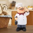 thumbnail image 5 of Miniature Chef Decoration,American Vintage Country Happy Chef Statue Chef Table Decor Sleek Aesthetic, 5 of 5