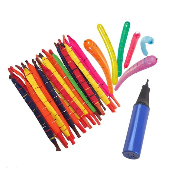 100x Assoted Long Jumbo Latex Rocket Balloon with Pump party for children Toys