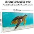 thumbnail image 2 of Large Mouse Pad, Full Desk XXL Extended Gaming Mouse Pad 35.4" x 15.7", Waterproof Desk Mat with Stitched Edge, Non-Slip Laptop Computer Keyboard Mousepad for Office & Home, Sea Turtle, 2 of 6