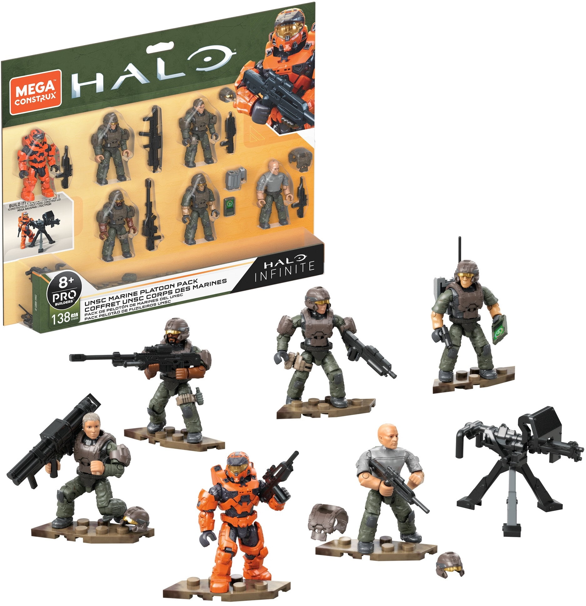 Mega Bloks Construx Halo UNSC Spartan Warrior 10 figures lot *New Sealed* Toy 