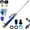 Blue, variant on Jetsono High Pressure Washer, Jetson 2-in-1 High Pressure Power Washer, High Pressure Hose Nozzle, with 2 Jet Different Nozzle and Hose Quick Connectors, Easily Removes Stubborn Stains
