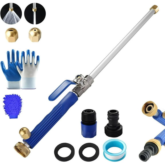Jetsono High Pressure Washer, Jetson 2-in-1 High Pressure Power Washer, High Pressure Hose Nozzle, with 2 Jet Different Nozzle and Hose Quick Connectors, Easily Removes Stubborn Stains