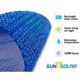 thumbnail image 2 of Sun2Solar Blue 20 ft. x 50 ft. Rectangle Solar Cover | 1200 Series | Heat Retaining Blanket for In-Ground and Above-Ground Rectangular Swimming Pools | Use Sun to Heat Pool | Bubble-Side Down, 2 of 5