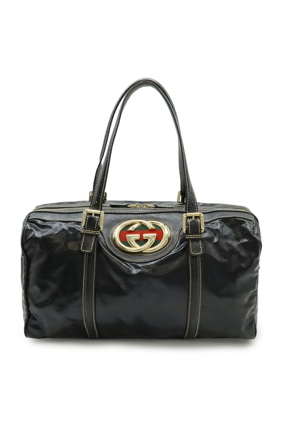 Pre-Owned GUCCI Interlocking G Sherry Line Handbag in Coated Canvas and Leather,... (Good)
