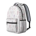 thumbnail image 2 of Seahorse and Star White Pattern Backpack for School, Cute School Bag with Adjustable Shoulder Straps and Padded Back, 15.3"x11"x7.1", 2 of 5