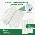 thumbnail image 3 of Bonsenkitchen Vacuum Seal bags Roll for food 11'' x 20' x 2 Packs, food saver bags, 3 of 8