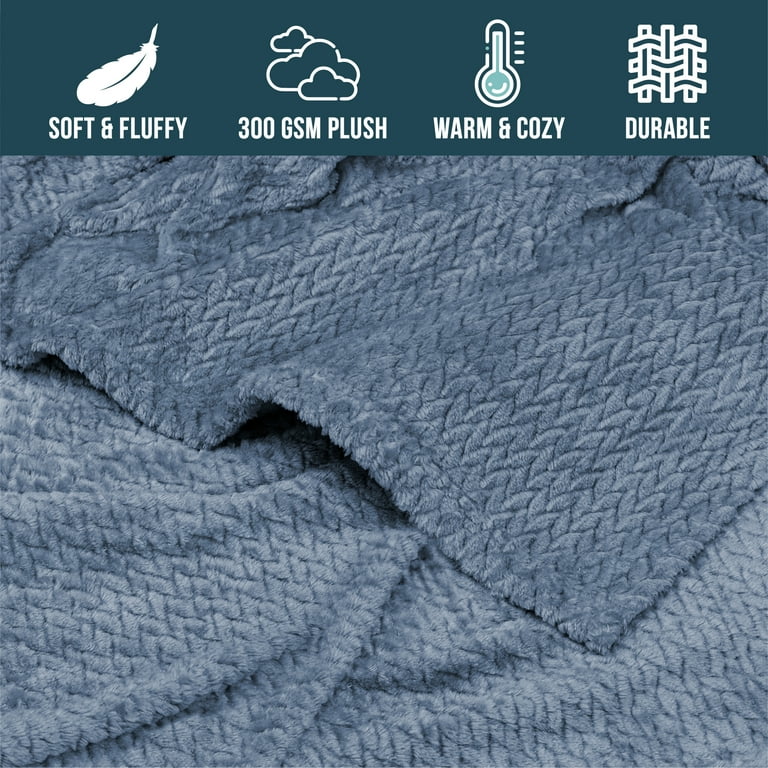 Denim blue throw sale