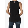 thumbnail image 3 of Femmes S2x Manches Plissé O Col Rond Débardeur Essentiel Stretch Chemisier, 3 of 6