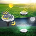 thumbnail image 4 of Juego de 4 luces solares de 8 LED, luces solares blancas, luces de jardín impermeables para exteriores, jardín, patio, luz blanca, 4 of 5