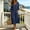 #0572-Navy, variant on Womens Solid V Neck 3/4 Sleeve Loose Casual Midi Dress With Hand Pockets Gray M Gift
