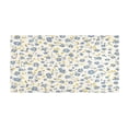 thumbnail image 4 of Blue Yellow Small Flowers Plush Carpet Non Slip Runner Rug Absorbent Bath Mat 39" x 20", 4 of 8