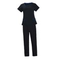 thumbnail image 4 of Ropa de Trabajo Yinane Uniforme de Enfermería Conjunto Médico Mujer Cómodo M Negro, 4 of 8