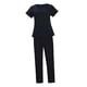thumbnail image 4 of Conjunto de uniforme de enfermera para mujer, ropa de trabajo cómoda para trabajadores del sector sanitario. M Negro, 4 of 9