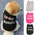 thumbnail image 3 of Dog Vest I Love My Mom&Dad Shirt Clothes Coat Pet Cat Puppy Cotton Vests Clothing For Dogs Costumes with Fashion Printing, 3 of 11