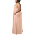 thumbnail image 2 of UKAP Robe Maxi Sans Manches pour Femmes Grande Taille Couleur Unie Robe de Plage Surdimensionnée Abricot TG, 2 of 3