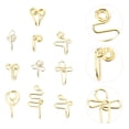 thumbnail image 3 of 10pcs Stainless Steel Fake Nose Rings Nose Studs Nose Non Piercing Jewelries, 3 of 8