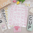 thumbnail image 3 of 170 Pcs Silver Rhinestone Letter Stickers, 5 Sheets 34 Letters Glitter Bling Alphabet Letter Stickers Black, 3 of 7