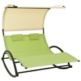 thumbnail image 1 of vidaXL Double Sunlounger Patio Lounge Chair with Canopy Outdoor Rocking Sunbed, 1 of 6