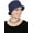 Navy Blue, variant on Fleece Flower Cloche Hat for Women Cancer Headwear Chemo Ladies Head Coverings