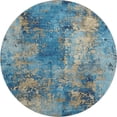 thumbnail image 2 of Addison Rugs Mayfield Premium Machine Washable Transitional Modern Blue Round Rug, 8' x 8', 2 of 6
