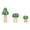 Green, variant on M Buder Wooden Mushroom Decor 3 Pcs Set Cute Desktop Figurines Red Colorful Ornaments for Home Office Living Room Nursery Decoration 2.87 inches / 7.3 cm Tall Crafted Art Knick-Knacks