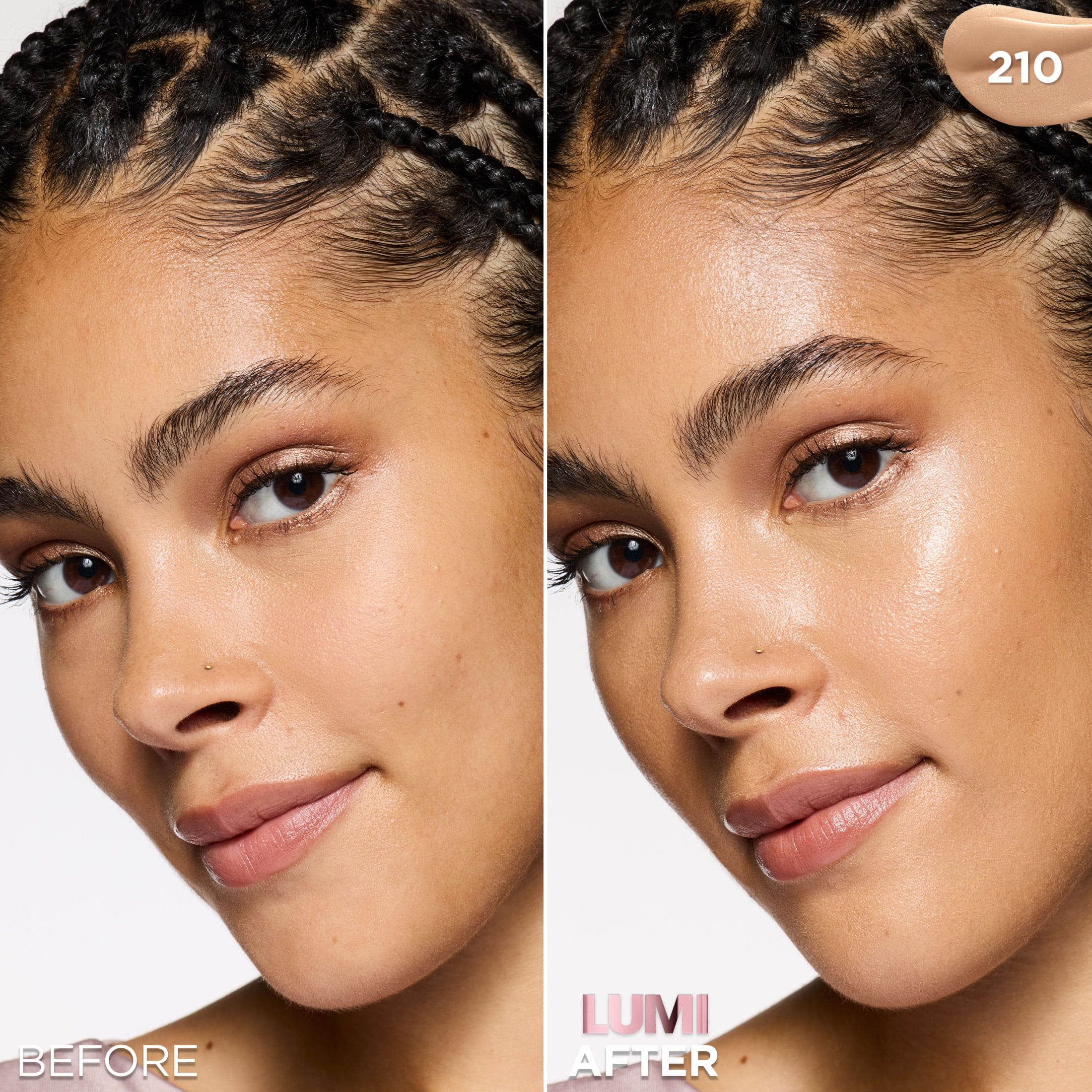 L'Oreal Paris Lumi Le Glow Skin Tint Foundation Makeup, 210 Neutral, 0.85 fl oz