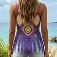 thumbnail image 5 of Haivin Women's Crochet Color Block Tank Top with Fringe, Casual Sleeveless Blouse for Summer, Beach and Daily Wear, 5 of 5